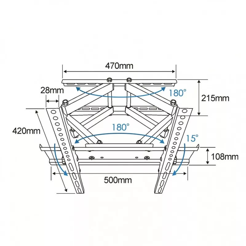 Uchwyt ścienny TB TV-Wall Mount TB-43P 26-55 55 kg VESA 400x400 (TB-43P)