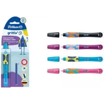 Pelikan griffix® Pióro wieczne dla praworęcznych - Sweet Berry - Jagoda - System na naboje - Niebieski - Plastik - Stal nierdzewna - Dla praworęcznych (820325)