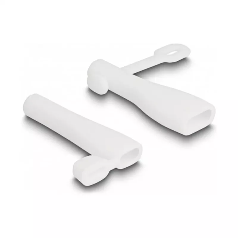 DeLOCK Osłona przeciwkurzowa na USB typu A męski i USB typu C męski zestaw 2 sztuki biały