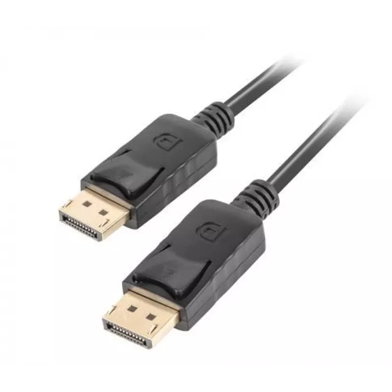 Lanberg DisplayPort Cable 19 Pin V1.2 4K, 1M | CA-DPDP-10CC-0010-BK | DisplayPort to DisplayPort