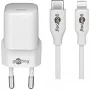 Apple Lightning / USB-C PD zestaw do ładowania 30 Watt, ładowarka biała, kabel 1 metr, PD