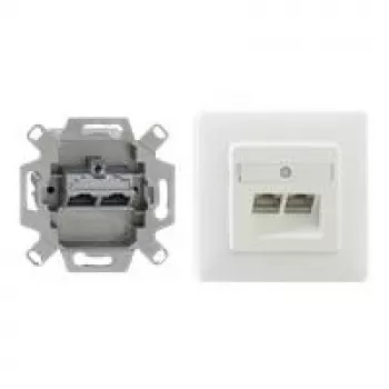 Gniazdo RJ-45 Rutenbeck 136112070 białe