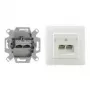 Gniazdo RJ-45 Rutenbeck 136112070 białe