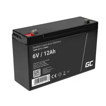 Akumulator AGM zielony Cell 6V 12Ah, 94×151×50 mm, 1,65 kg