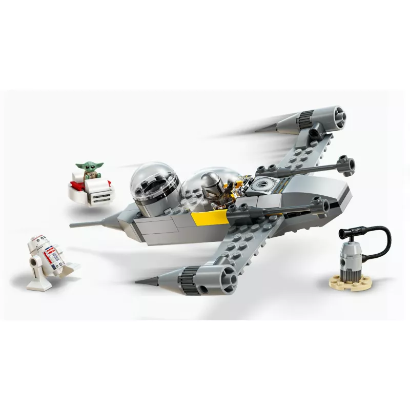 LEGO Star Wars zestaw 75410 model N-1 Starfighter z 92 elementami, minifigurkami Mando i Grogu
