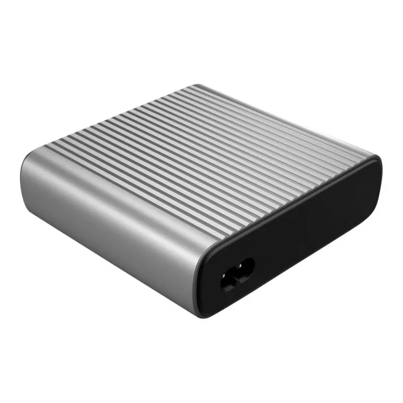 Ładowarka biurkowa HYPER 245W GaN do laptopa, smartfona, tabletu, czarna, srebrna, AC, szybkie ładowanie, do użytku wewnętrznego