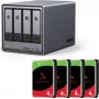 Obudowa NAS UGREEN DXP4800 Plus z 16 TB (4×4 TB) dysków SATA, 4-zatokowa, gotowa do RAID