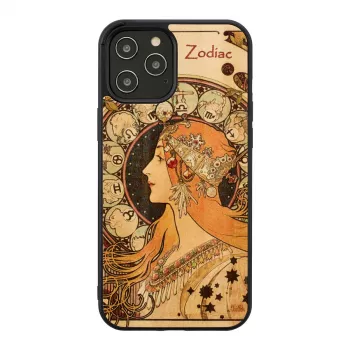 Etui na telefon man and wood do iPhone 12 / 12 Pro — zodiac Czarny