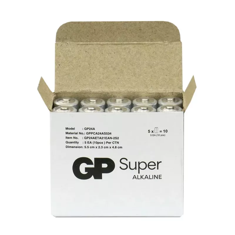 Alkaliczne baterie AAA GP Battery SUPER 1,5 V — opakowanie 10 sztuk