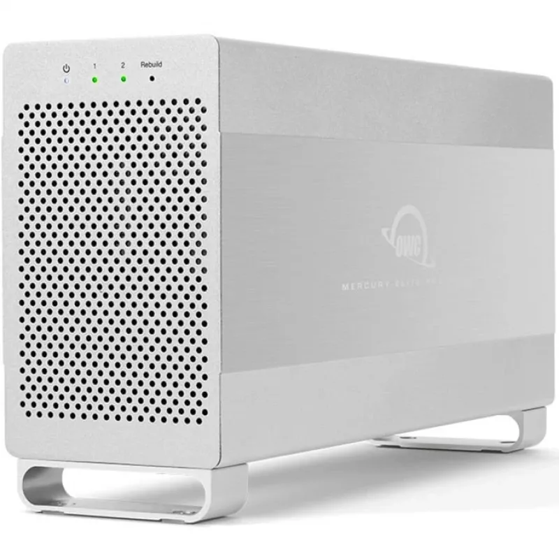 Obudowa HDD OWC Mercury Elite Pro Dual biała na 2× dyski 3,5 cala SATA, RAID 0/1/SPAN, USB Type‑B