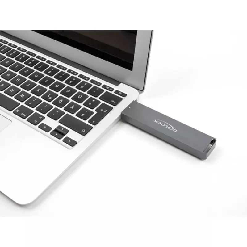 Delock - Speichergehäuse - externes Gehäuse für M.2 NVME PCIe SSD oder SATA SSD mit USB 10 Gbps Typ-A-Stecker - M.2 - M.2 NVMe Card / SATA 6Gb/s - USB