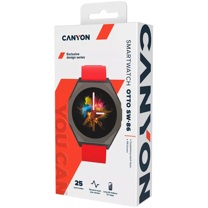 Zegarek smartwatch CANYON Otto SW-86 Czerwony