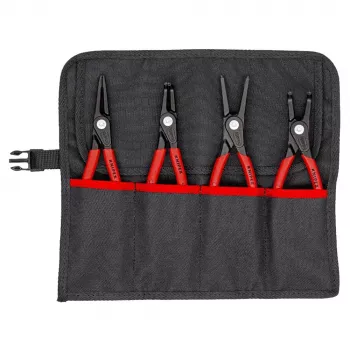 Szczypce do pierścieni Segera Knipex 00 19 57 V01 z czerwoną rękojeścią