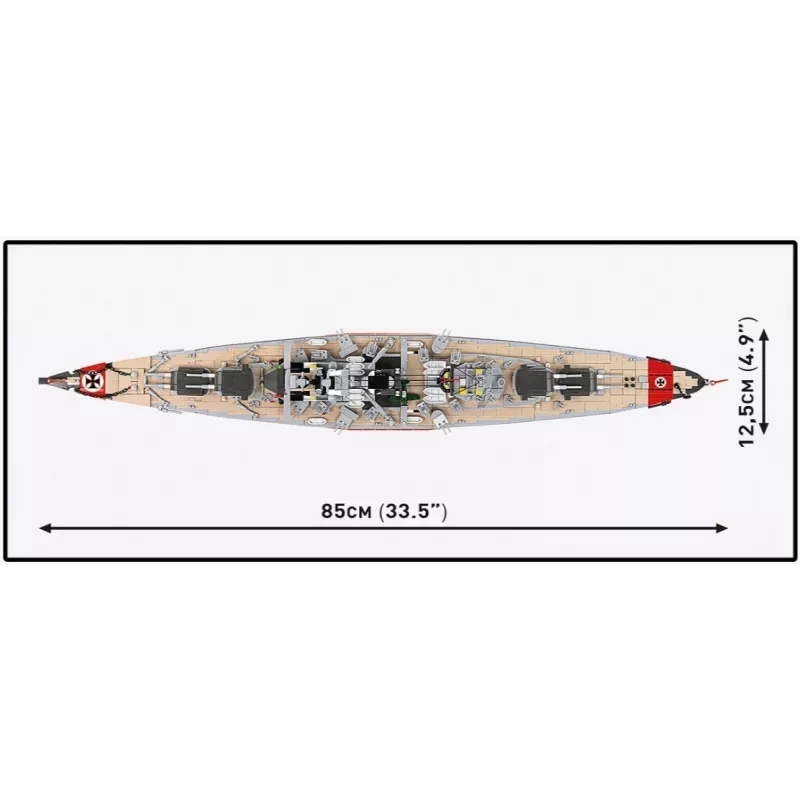Zestaw konstrukcyjny Cobi Pancernik Bismarck model z 3204 elementami - Cobi CO BI-4860