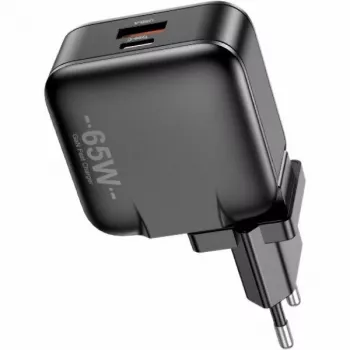 Ładowarka GaN 65W USB+USB-C EU+US