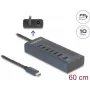 DeLOCK USB Hub 3.2 Gen 1 Type-C 10000 Mbit/s Niebieski 64288