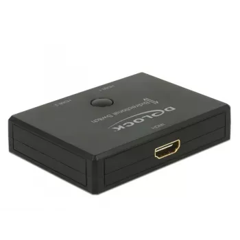 DeLock HDMI 2 - 1 przełącznik dwukierunkowy 4K 60 Hz - przełącznik wideo/audio - 2 x HDMI - stacjonarny