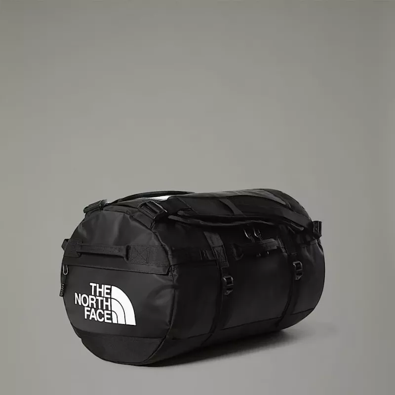 Duffel bag The North Face Base Camp S — 50 L, nylon/poliester, czarny/biały