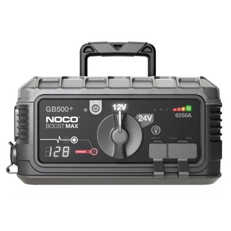 Jump starter NOCO GB500 6250A 12V/24V, przenośny booster akumulatorowy do pojazdów osobowych i użytkowych