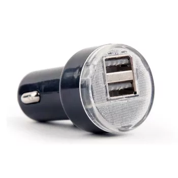 Ładowarka samochodowa Gembird EG-U2C2A-CAR-02, wejście 12–24 V, wyjście 5 V/2,1 A, 2× USB 2.0, czarna