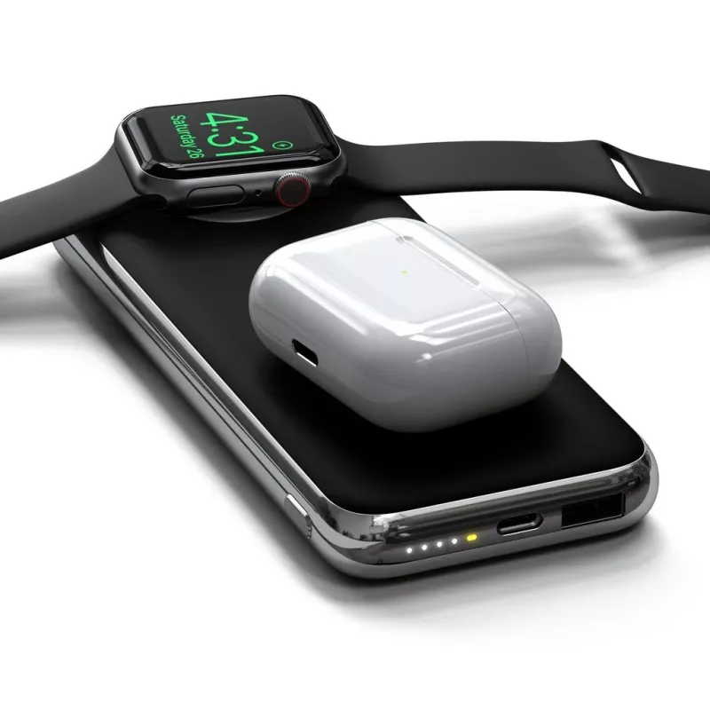 Bezprzewodowy powerbank Satechi Quatro ST-UC10WPBM, 10000 mAh, czarny