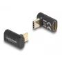 DeLOCK Adapter USB 40 Gb/s USB Type-C PD 3.0 100 W męski na żeński kątowy 8K 60 Hz