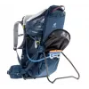 Plecak do noszenia dziecka DEUTER Kid Comfort Active — niebieski, poliamid, do 22 kg, daszek przeciwsłoneczny, podnóżek, VariQuick, Lite Air