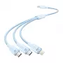 Kabel USB 2.0 A na 3-w-1 3A Vention CTPLG 1,5 m niebieski – dane i ładowanie