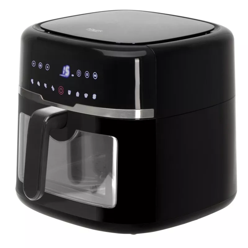 Adler AD 6318 frytkownica beztłuszczowa, 8 l, 2500 W, wyświetlacz LCD, 9 programów, czarna