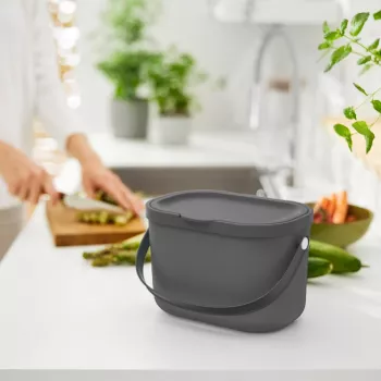 ROTHO Albula Anthracite - pojemnik do segregacji odpadów - 3,2l