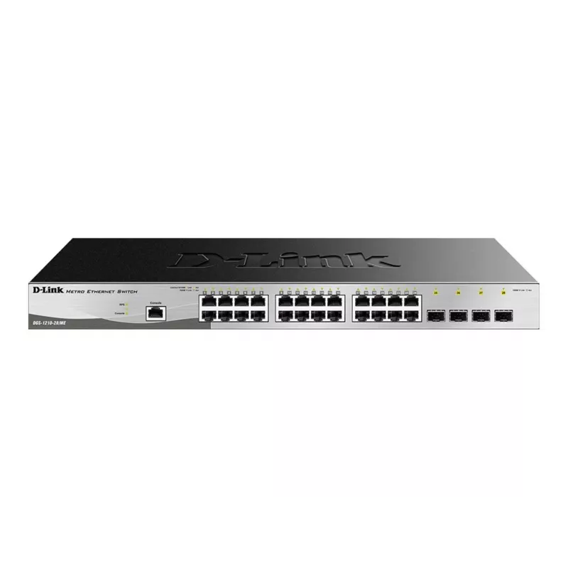 Przełącznik sieciowy D-Link DGS-1210-28/ME/E zarządzalny L2+ Gigabit Ethernet (10/100/1000) 1U czarny, szary