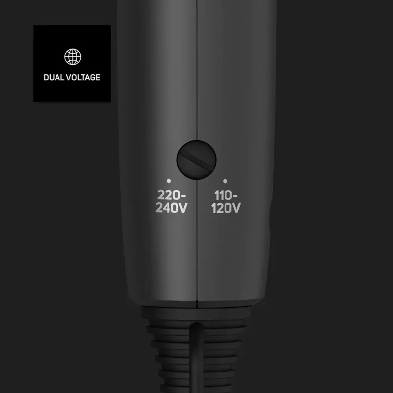Suszarka do włosów Taurus Studio Glow 1500 — 1400 W, 3 poziomy ciepła, 2 prędkości, składana, do powieszenia, czarna