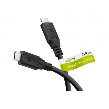 Kabel Goobay USB-C™, USB4™, 100 W, 20 Gbit/s, Power Delivery, 2 m, Czarny | Goobay