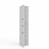 Szafka łazienkowa stojąca top e shop S33 BIEL — wolnostojąca, biała, 6 półek, 300×300×1700 mm