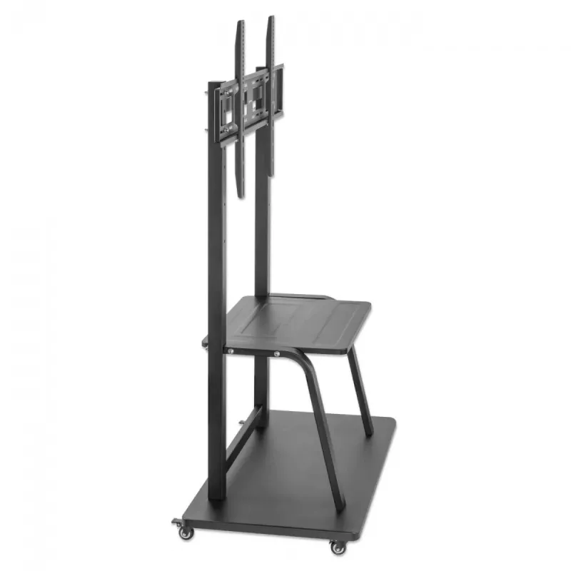 Stojak na kółkach MANHATTAN 1-ekranowy 37–100 cali Czarny VESA 200x200–800x600 Maks. 150 kg