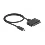 DeLOCK 63803 adapter kablowy USB C 22-pin SATA Czarny 0.5m