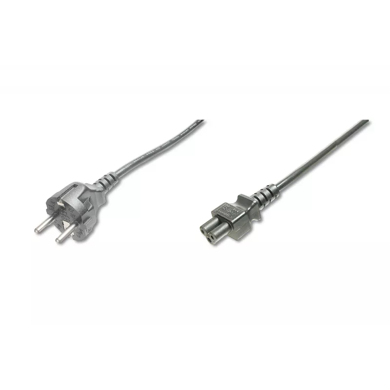 Assmann Power kabel, Schuko - C5, wtyk/gniazdo, 1,8 m, H05VV-F3G 0,75 mm², czarny (AK-440103-018-S)