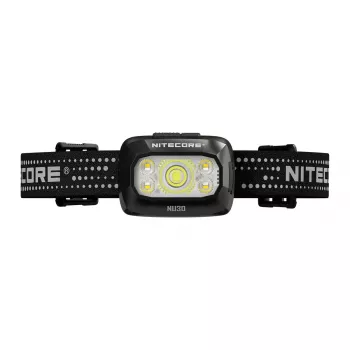 Lampa czołowa Nitecore NU30 — kompaktowa noszona lampa czołowa LED, do 500 lumenów, wiele poziomów jasności, tryb światła czerwonego