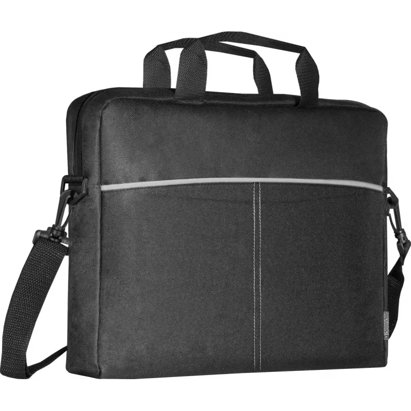 Torba na laptop DEFENDER Lite 39,6 cm (15,6 cala) Czarny/Szary, poliester, zamek błyskawiczny, uchwyt, odpinany pasek na ramię