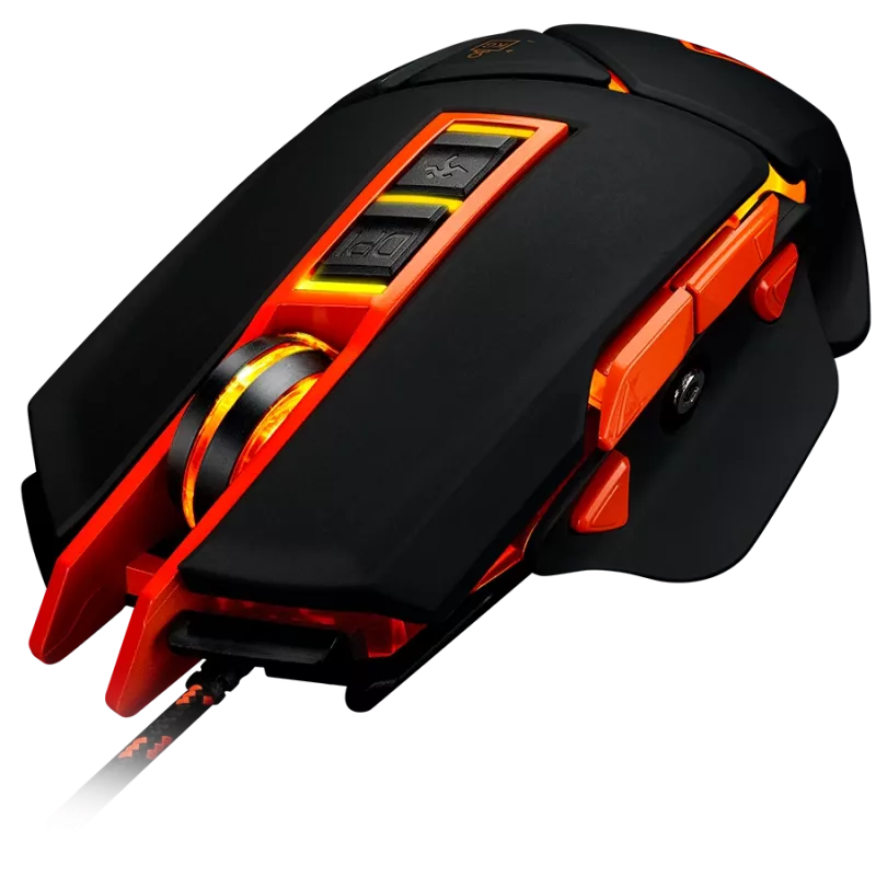 Mysz CANYON Hazard GM-6 LED przewodowa czarno-pomarańczowa