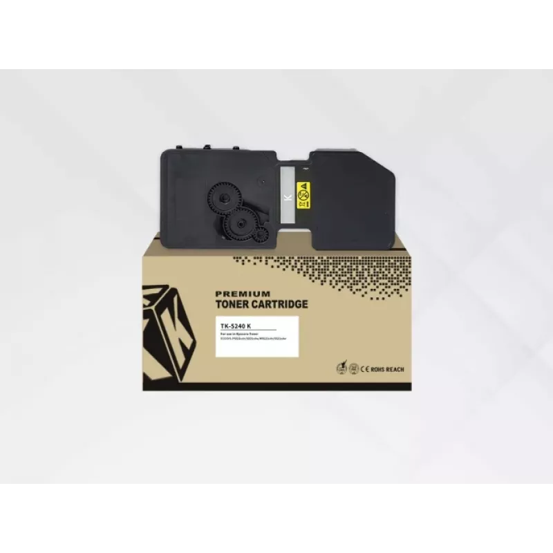 Wkład z tonerem HYB do Kyocera TK-5240K — zamiennik, czarny, do drukarek laserowych, pasuje do ECOSYS P5026Cdw/P5026Cdn/M5526Cdw/M5526Cdn
