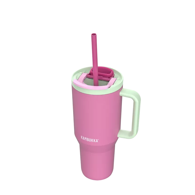 Kubek termiczny z teleskopową słomką Kambukka Rio Tumbler 950 ml Bubblegum Mint