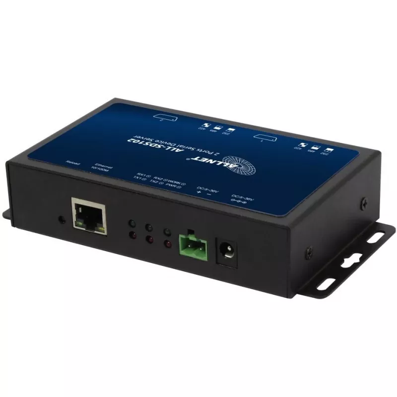 Konwerter mediów ALLNET ALL-SDS102v2 — 2x szeregowy (RS232/RS422/RS485) na 10/100BASE-TX