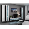 TV stand cama meble VIGO NEW 30/180/40, 1800×400×300 mm, czarny blat, rama z płyty wiórowej