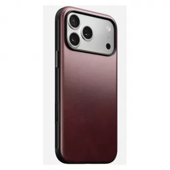 Pokrowiec skórzany Nomad Modern dla iPhone 17 Pro Max (6,9 cala) — Burgundy, skóra+TPU+PC