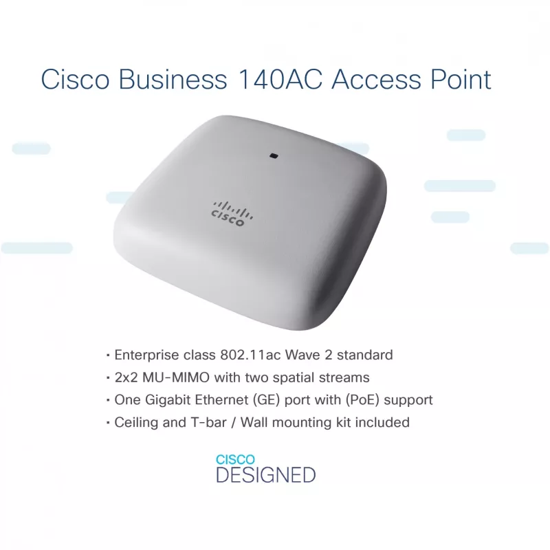 Business 140AC - Punkt dostępowy - Wi-Fi 5 - 2,4 GHz, 5 GHz (opakowanie 3 szt.)