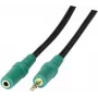 Kabel audio Tecline 108864 1,8 m 3,5 mm czarny zielony