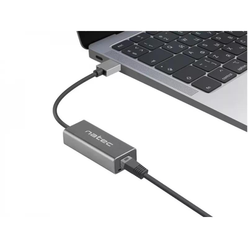 Koncentrator USB NATEC Cricket USB 3.2 Gen 1 Type-A z RJ-45 Ethernet 1000 Mbit/s, obudowa aluminiowa, czarny