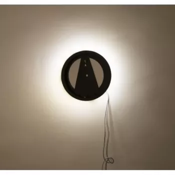 NeXtime zegar 3094 Light It Up, Ø18.5 cm, Podświetlenie, Ścienny, Czarny