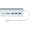 Satechi Type-C Aluminium USB Hub & Card Reader, Srebrny, ST-TCHCRS